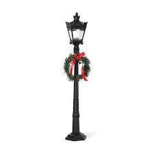 Shop wayfair for the best christmas lamp post decoration. Black Christmas Lamp Post With Wreath And Berries Kirklands
