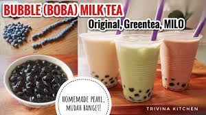 Membuat Bubble Pearls Homemade Mudah Bgt Dan Resep Bubble Milk Tea Original Green Tea Milo Youtube