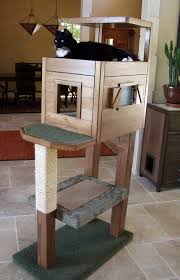 Measure the length and width of your cat with the tape measure. Homemade Cat Posts Trees And Houses