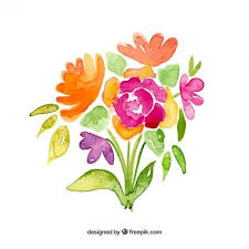 28 Clipart Flower Bouquet Vectors Download Free Vector Art Graphics Loose Watercolor Flowers Free Vector Art Flower Painting