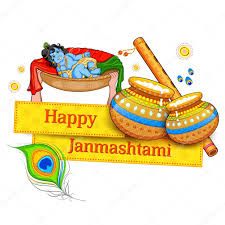 Sri krishna, the eighth incarnation of lord vishnu is also known as the purna avatar or the complete manifestation of the supreme cosmic energy. Vektorgrafiken Happy Krishna Janmashtami Vektorbilder Happy Krishna Janmashtami Depositphotos