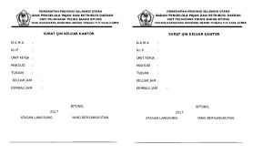 Sesuai dengan judul artikel ini aneka contoh surat izin tidak masuk sekolah dengan berbagai keperluan, maka kami akan contohkan berbagai macam bentuk surat izin, tergantung dari keperluan anda. Doc Surat Ijin Keluar Kantor Rino Kuntag Academia Edu