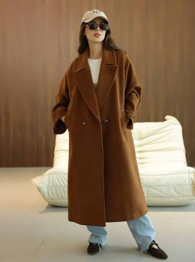 Vela Long Winter Brown Coat
