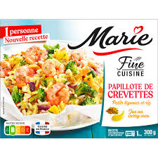 Papillote De Crevettes Petits Legumes Et Riz Jus Au Curry Coco Marie