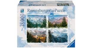18000 piece ravensburger jigsaw puzzles. Ravensburger 16137 Fairy Castle In 4 Seasons Neuschwanstein 18000 Pieces Puzzle