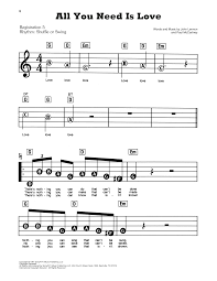 All You Need Is Love Sheet Music The Beatles E Z Play Today