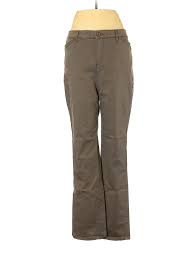 Details About Gloria Vanderbilt Women Gray Khakis 8