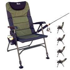 portable reclining folding chair for fishing with integrated shoulder strap adjustable front legs and swivel mud fishing chair camping chairs beach fishing