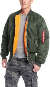 Alpha Industries Mens Ma 1 Flight Bomber Jacket Sage Green Small