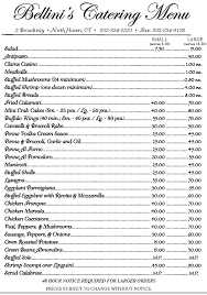 Bellini S Italian Cuisine Pizza Restaurant Catering Menu Catering Menu Catering Catering Ideas Food