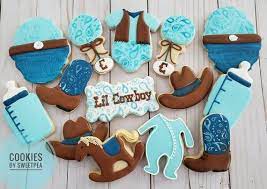 Baby Shower Cookies Baby Cookies Western Blue Baby Boy Cookies Shower Cookies Cowboy C Cowboy Baby Shower Baby Boy Cookies Baby Shower Cakes For Boys