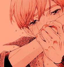 Anime tears are so pretty and moving. Aesthetic Anime Art Boy Cry Cute Edit Illustration Love Orange Anime Drawings Boy Aesthetic Art Disney Art Style