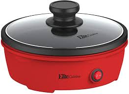 Amazon Com Elite Gourmet Personal Nonstick Stir Fry Griddle Pan Non Stick Electric Skillet With Tempered Glass V In 2020 Electric Skillets Gourmet Grilling Safe Glass