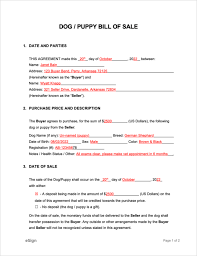 When you adopt a pet, you have numerous things to consider. Free Dog Puppy Bill Of Sale Form Pdf Word