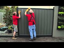 How To Install Colorbond Fence Panels Diy At Bunnings Fence Panels Metal Fence Panels Fence