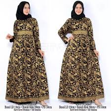Untuk hitam dan gold fix menganut warna metalik sehingga mengkilap glosy. Gamis Batik Motif Wanita Prada Warna Gold Lazada Indonesia