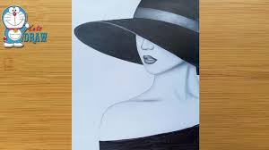 Farjana drawing academy father's day. How To Draw Lady With A Hat For Beginners Pencil Sketch Sapka Ile Bir Bayan Nasil Cizilecegini Youtube Easy Love Drawings Drawings Art Drawings Simple
