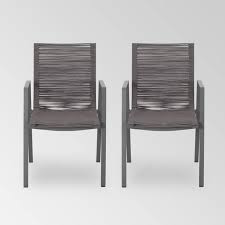 Deloris 2pk Aluminium Dining Chairs Christopher Knight Home Outdoor Dining Chairs Dining Chairs Christopher Knight Home