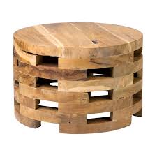Hand carved from a single suar wood root, a beautiful drum shaped coffee table. Bandla Solid Wood Drum Coffee Table Wayfair