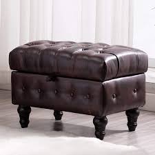The button tufted ottoman, round circle tufted coffee table, cocktail ottoman is perfect for any room or space. Buy Artechworks Coffee Table Ottoman With Storage Button Tufted Pu Leather Upholstery Footstool Bed Ottoman For Living Room Home Office Space Saving Storage Toy Box Stool Brown Online In Vietnam B08hd35kyw