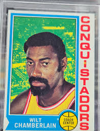 1974-75 TOPPS WILT CHAMBERLAIN PSA 6 EXCELLENT-MINT. HALL OF FAME  Basketball Trading Cards