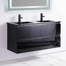 Maybe you would like to learn more about one of these? Meuble Suspendu Noir Dark Meuble Sdb Double Vasque Rue Du Bain