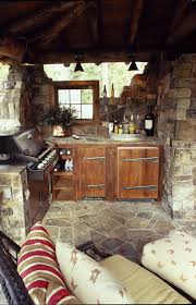 Rustic style outdoor kitchens embody the spirit of a comfortable cabin tucked away in the woods. Simple Rustic Outdoor Kitchen Ideas Novocom Top