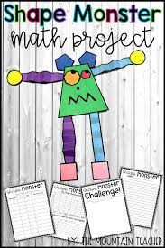Shape Monster Geometry Project For Primary Students Geometry Projects Elementary Math Lessons Math Projects