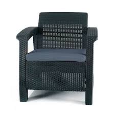 Keter 205068 Charcoal Corfu Armchair Outdoor Patio Garden Furniture Grey Walmart Com Lounge Chair Outdoor Plastic Patio Furniture Outdoor Patio Chairs