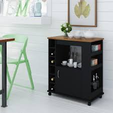 Ameriwood Home Williams Kitchen Cart Black Walmart Com Walmart Com
