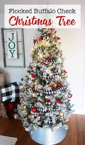 Christmas decorative red black buffalo plaid bows/ set 10 bows/ christmas treat bag bows/ christmas decor bows/ christmas tree bows Flocked Buffalo Check Christmas Tree Weekend Craft