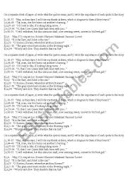 Romeo and juliet quotes that stand the test of time. English Worksheets Romeo Juliet Quote Quiz 1