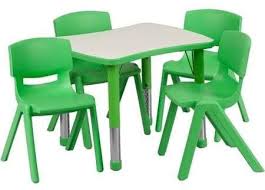 Flash Furniture 21 875 W X 26 625 L Adjustable Rectangular Plastic Activity Table Set In Multiple Colors Activity Table Kids Table And Chairs Flash Furniture