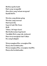 Oct 10, 2020 · menyenangkanmu, senangkanmu am d g. Doc Lagu Rohani Kristen Obed Nababan Academia Edu