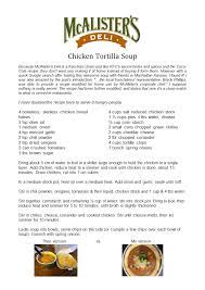 Mcalisters Deli Chicken Tortilla Soup Docx Tortilla Soup Recipe Chicken Tortillas Soups Recipe Chicken Tortilla
