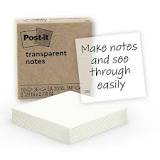 Post-it Transparent Sticky Notes, 2.8" x 2.8", Assorted ...