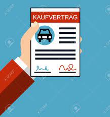 Hand Halt Kaufvertrag Fur Das Auto In Deutsch Sprache Flaches Design Lizenzfreie Fotos Bilder Und Stock Fotografie Image 65734357