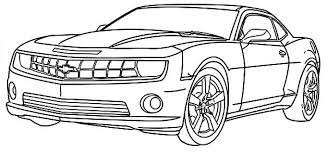 Clipart of a cartoon black and white chevrolet pickup. Camaro Coloring Pages