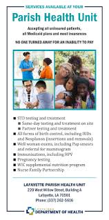 Links are used within the report to direct users t. Lafayette Parish Health Unit Department Of Health State Of Louisiana