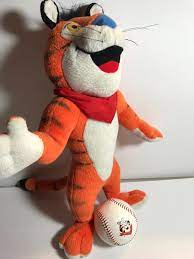 Vintage 90 S Tony The Tiger 14 Plush Signed Tony The Tiger Baseball Vintage Plush Christmas Paper Napkins Plush