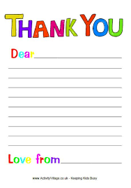 Welcome letter paper welcome folded notes welcome postcards welcome classroom poster thank you letter paper thank you folded notes thank you postcards papers come in pdf format in color. Thank You Writing Paper Letter Template For Kids Thank You Letter Template Thank You Writing