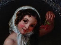 Sold at Auction: Lillie Martin Spencer, (Attrib) Lilly Martin Spencer "Girl  with Flowers"