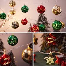 LED Christmas Decorative Ball Lights Scene Arrangement Lantern String, Spec:  Battery Type 6m(Pentagram)
