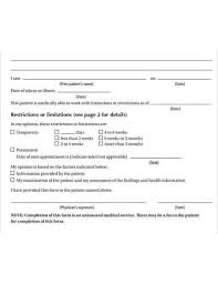 free 5 printable doctor s note for work samples in ms word pages google docs pdf