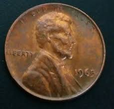 details about 1965 penny error coin ddo lincoln cent new