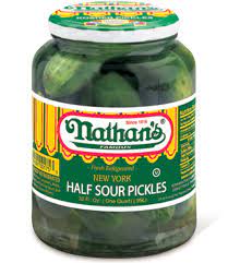 New York Half Sour Pickles Nathan S Famous