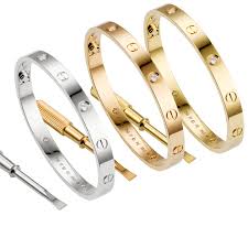 Cartier Love Bracelet White Gold Pink Gold Yellow Gold Diamonds New Version Prevent Screws Fall Out Price Cartier Love Bracelet Love Bracelets Bracelets