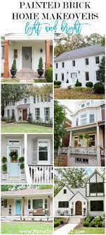 Wondering if you should paint your brick home exterior? Painted Brick Home Exterior Makeover Before And After Ideas