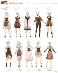 Various Female Clothes 6 By Meago On Deviantart Anime Outfits Manga Clothes Fantasy Clothing