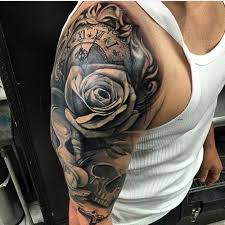 Sleeve Rosary Quarter Sleeve Tattoos Male Tattoo Sleeve Tattoo Designs Viertel Armel Tatowierungen Rosenkranz Tattoos Mann Schulter Tattoos